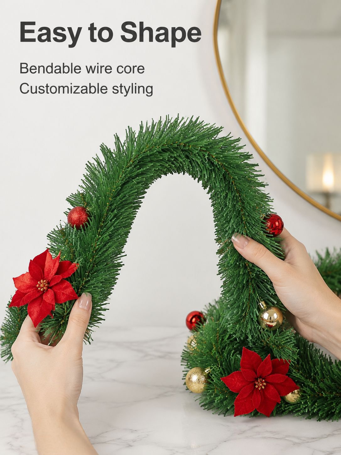 Christmas rattan decorations