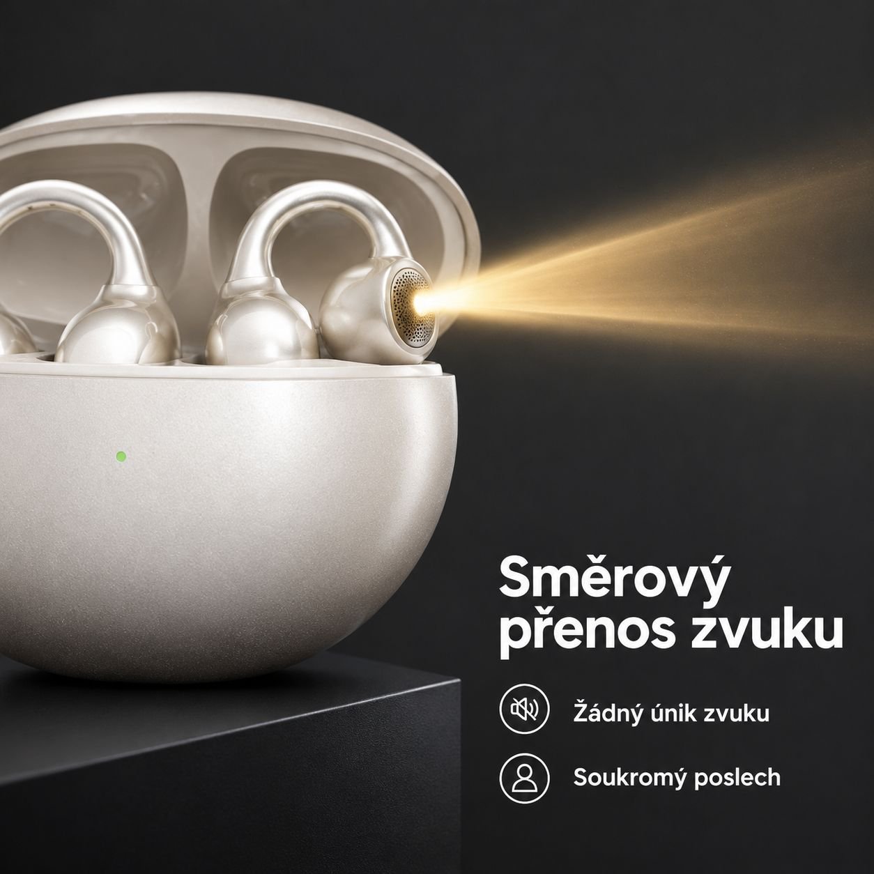 Sportovní Bluetooth sluchátka s klipem na uši, potlačením hluku a kostním vedením