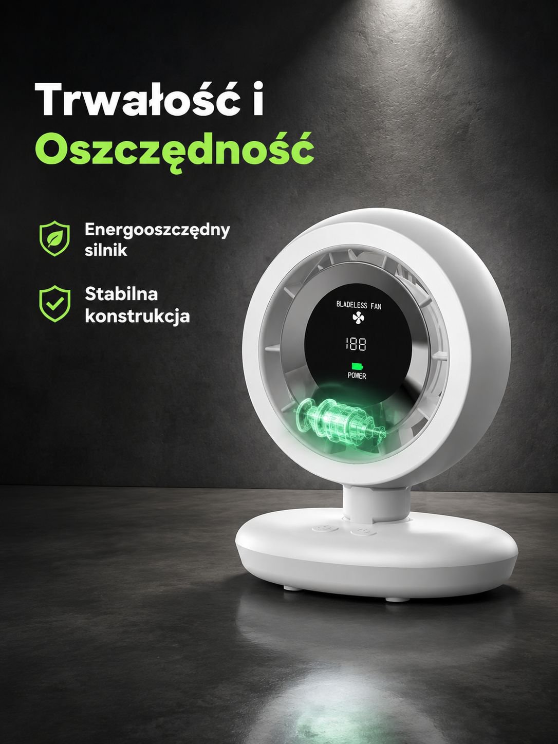 Wygodny cyfrowy wentylator domowy, z oscylacją, długowieczny