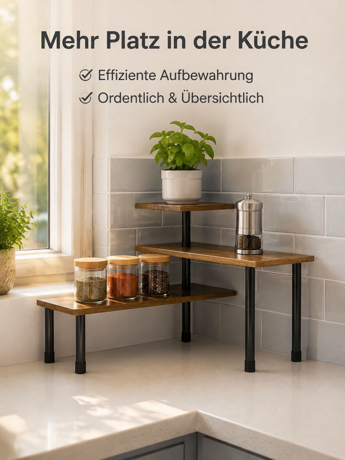 Küchenarbeitsplatte Ecke Desktop mehrschichtiges Lagerregal Badezimmer Wand Ecke Lagerregal