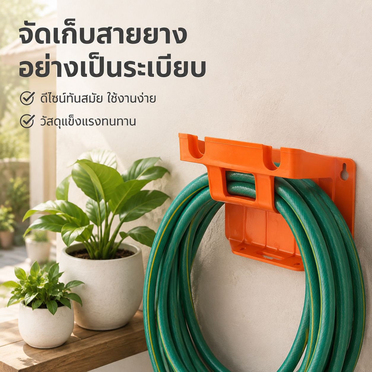 ชั้นวางท่อน้ำพลาสติกติดผนัง