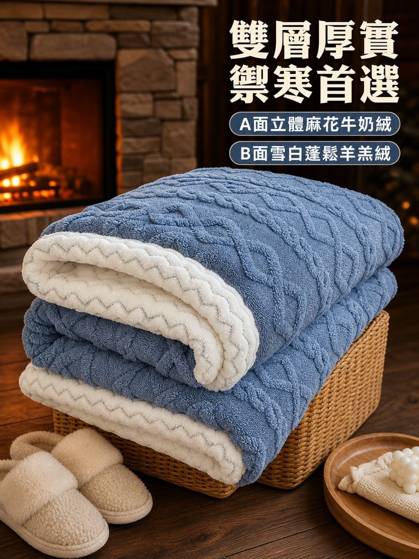 加厚保暖牛奶絨床蓋