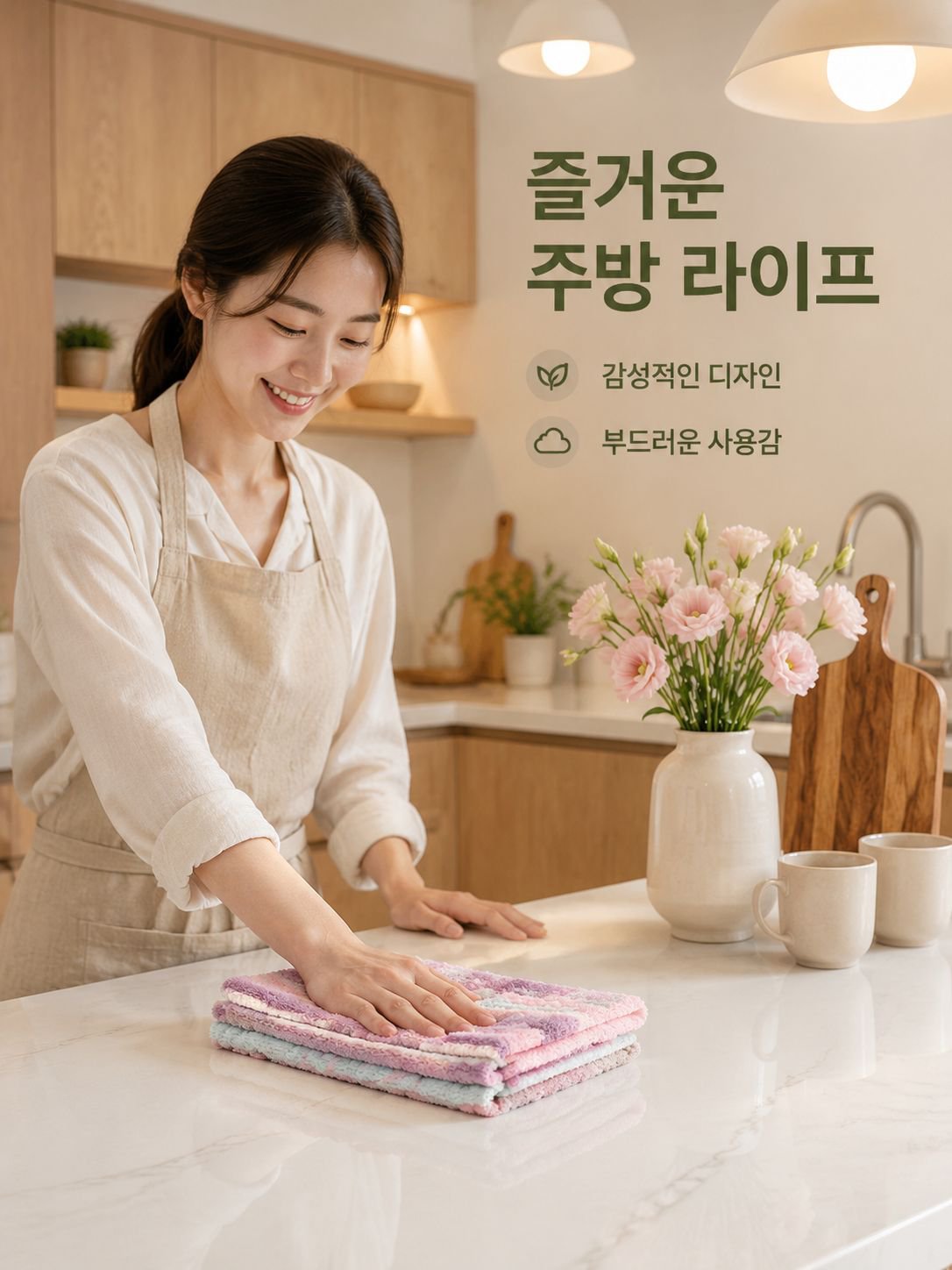산호 양털 주방용 행주