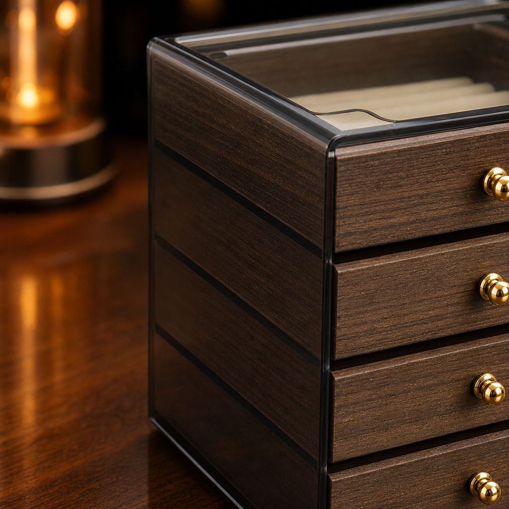 Jewelry box with secure closure and soft lining