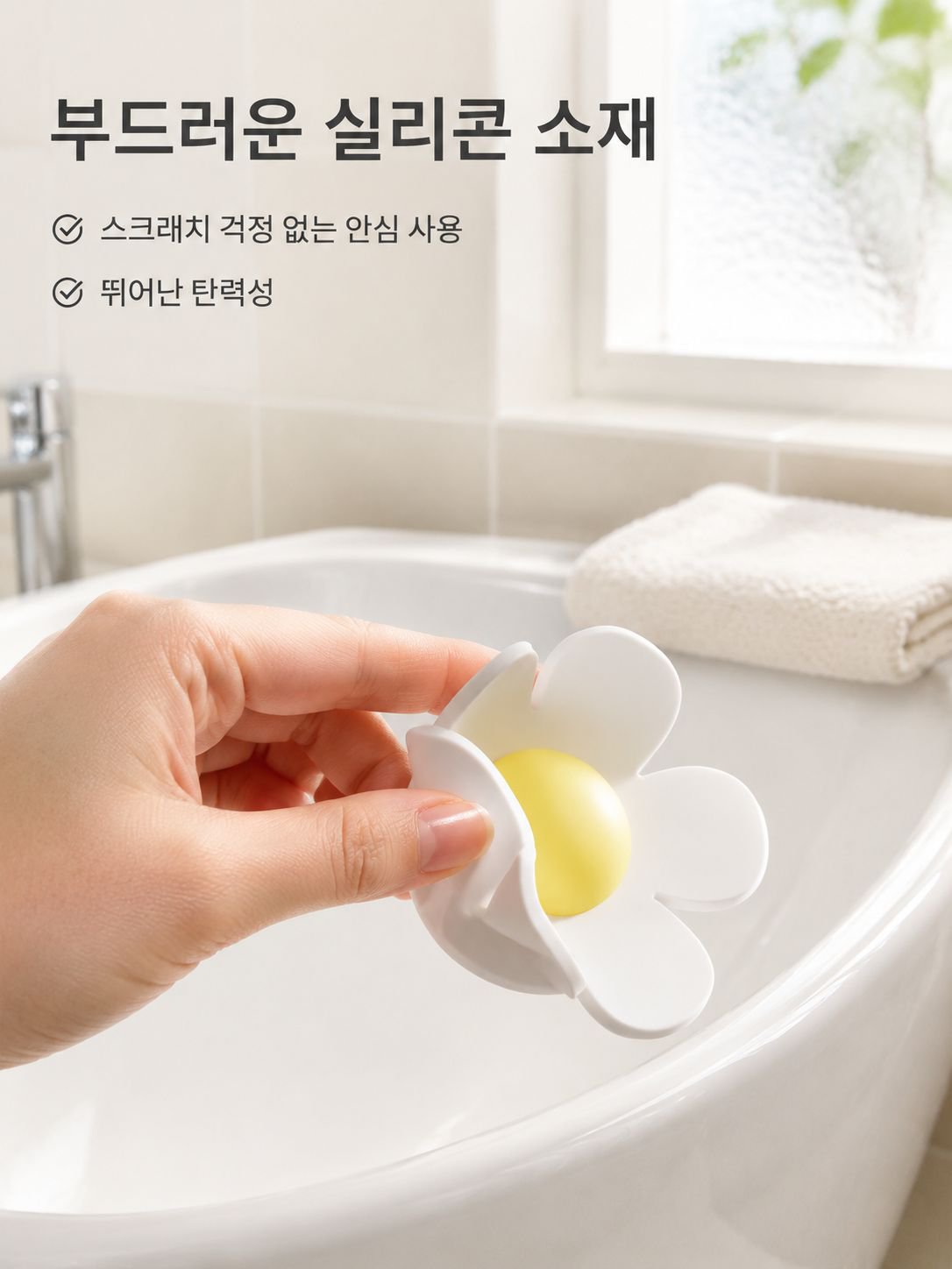 작은 꽃 세면대 오버플로우 구멍 마개