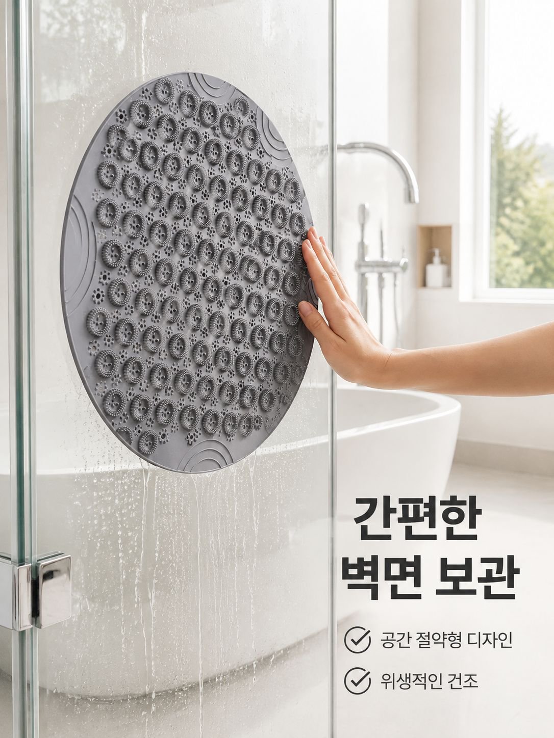 원형 낙상 방지 욕실 매트