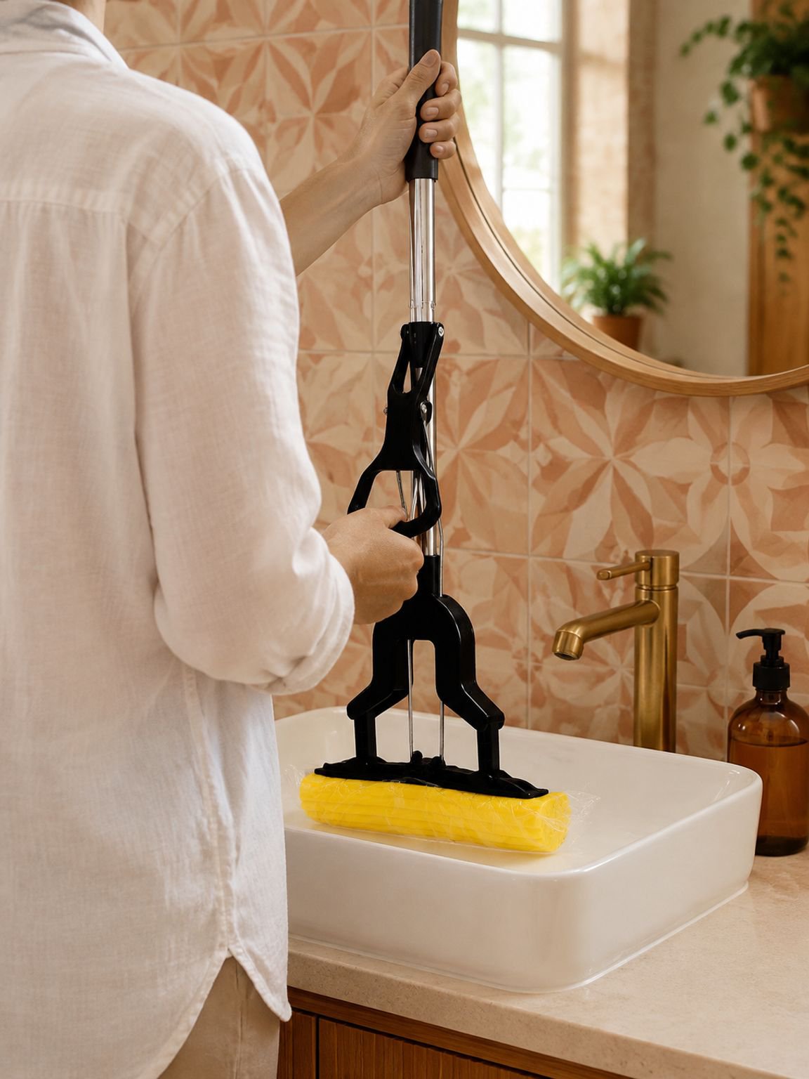 Mopa plegable ideal para limpiar diferentes superficies