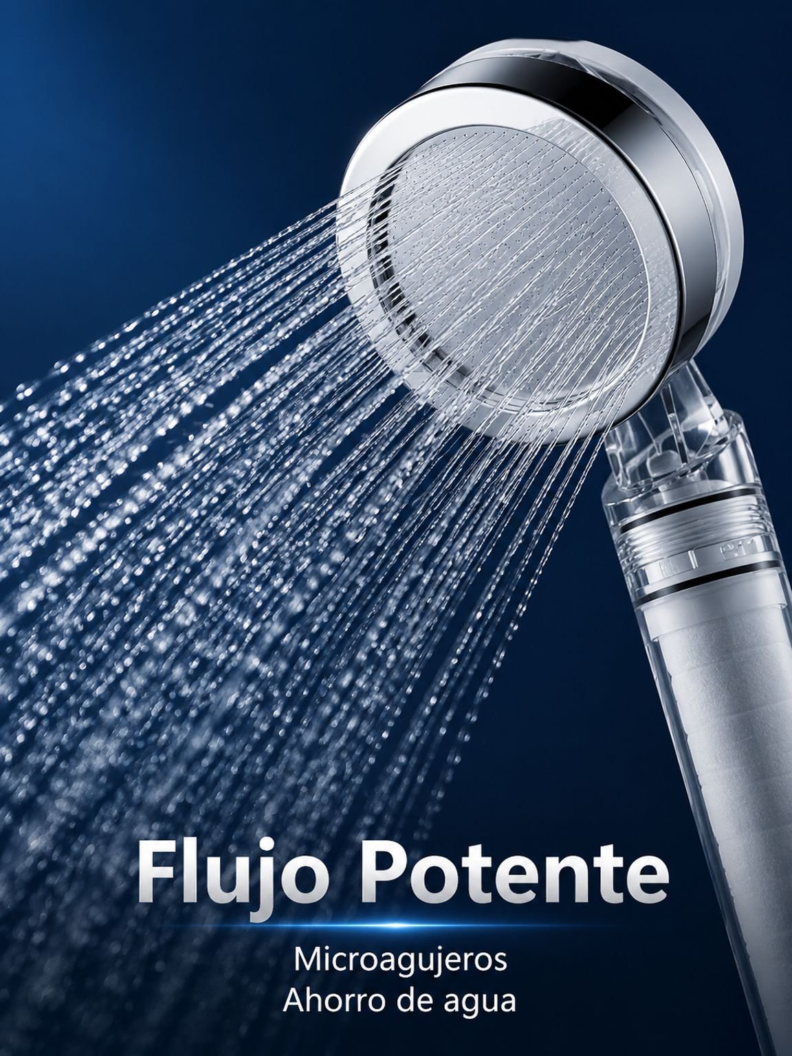 Cabezal de ducha con filtro y aumento de presión, elimina cloro y bacterias, ideal para el hogar