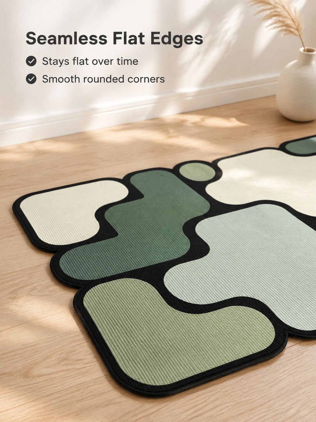 Water absorbing anti slip quick drying bathroom floor mat