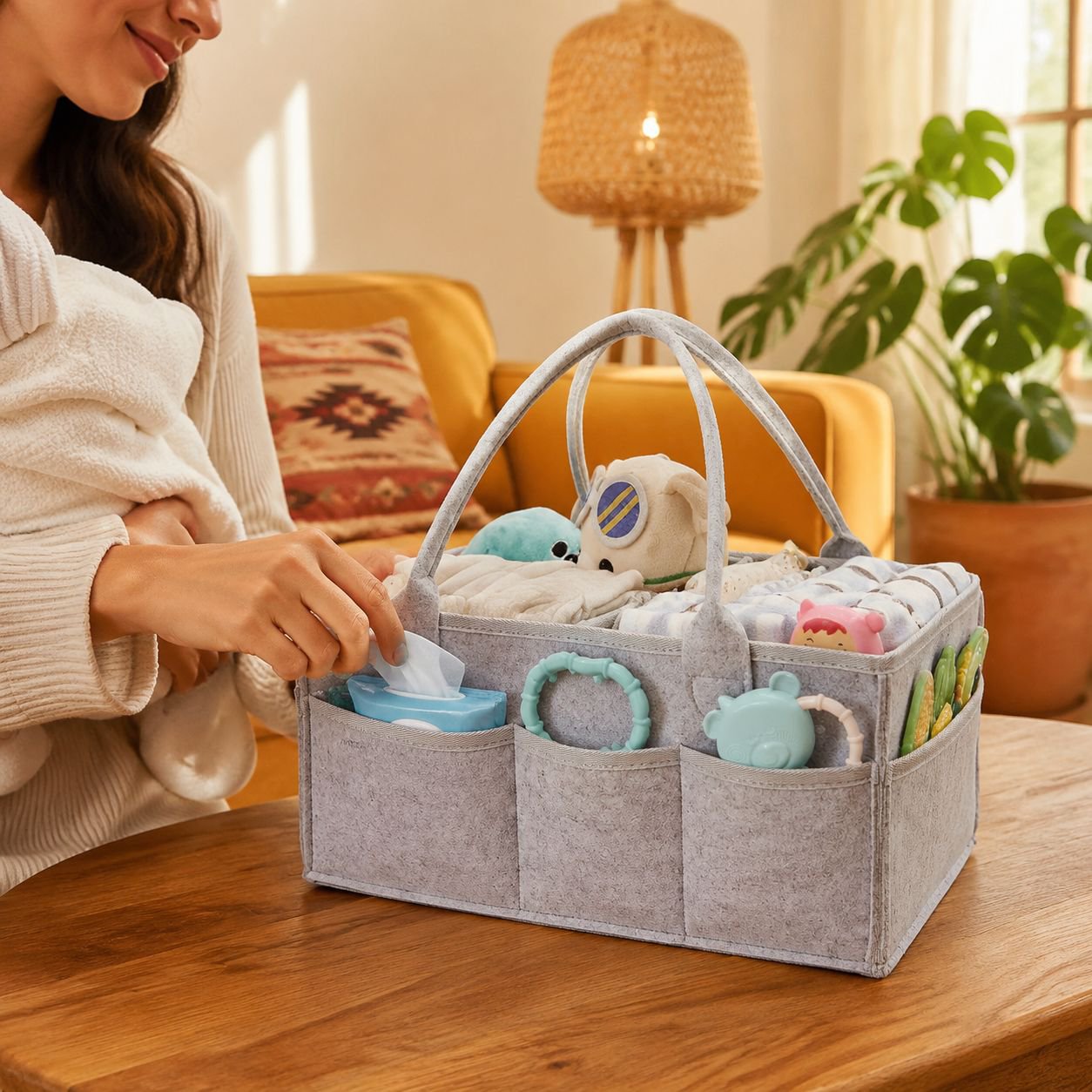 Caja de almacenamiento para accesorios de bebé