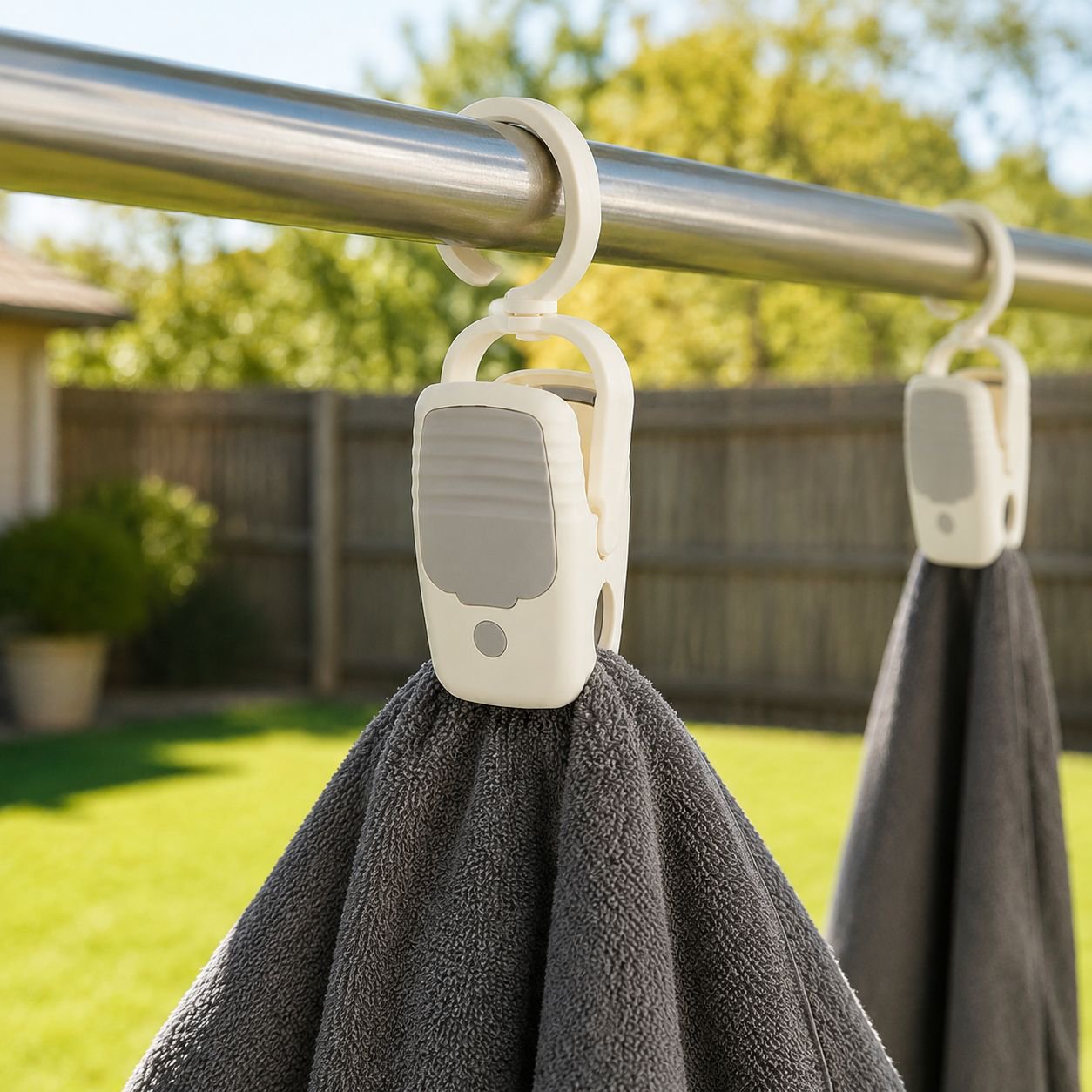 Clothespin with convenient hanging hook for home use
