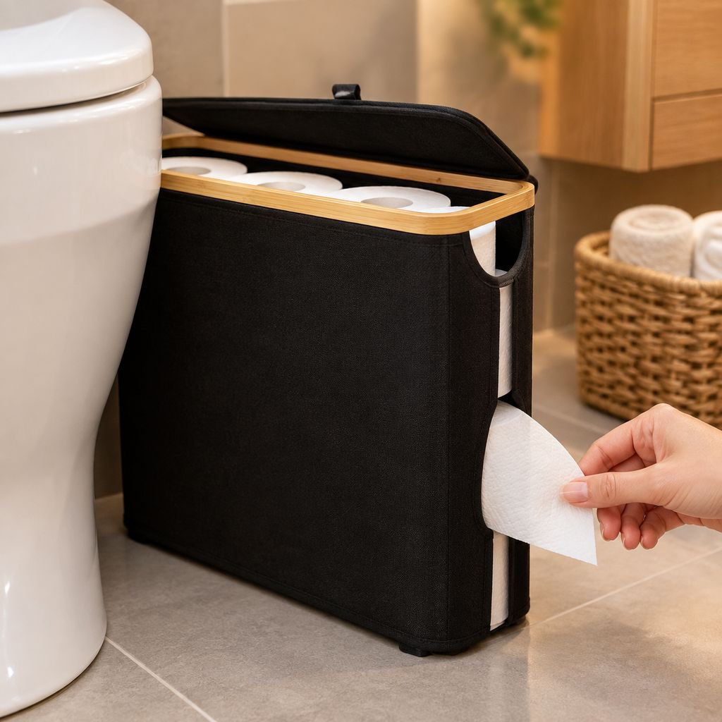 Cesta de almacenamiento de papel higiénico para baño Caja de almacenamiento de papel higiénico Estan