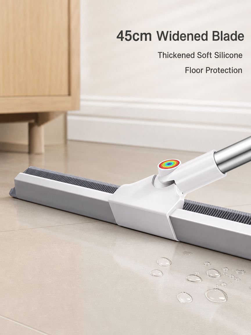 Magic Silicone Upgraded DoubleSided Bathroom Wiper Floor MultiUse Adjustable Broom