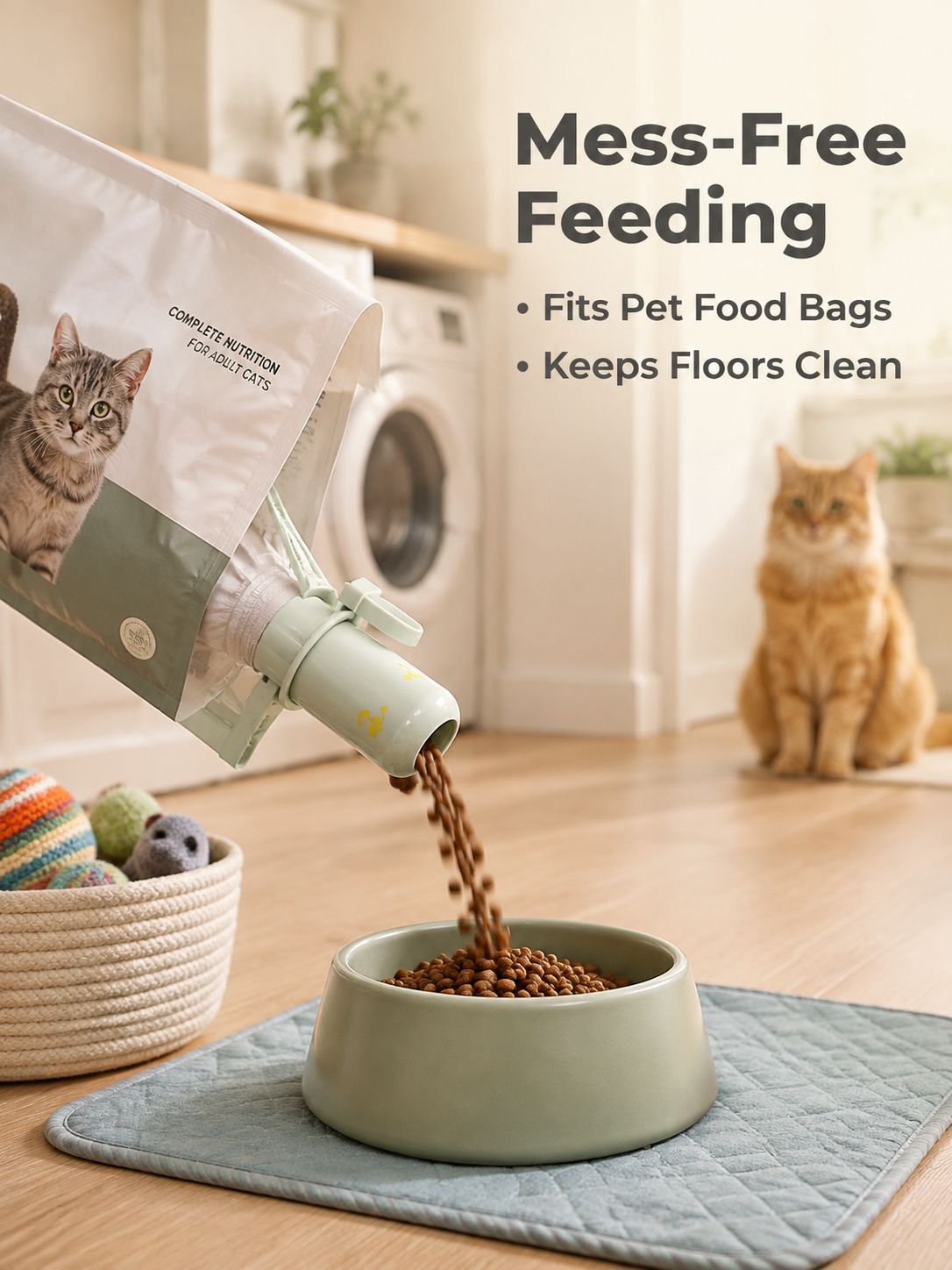 Household Multi-Functional Rice Dispenser Without Bag Removal