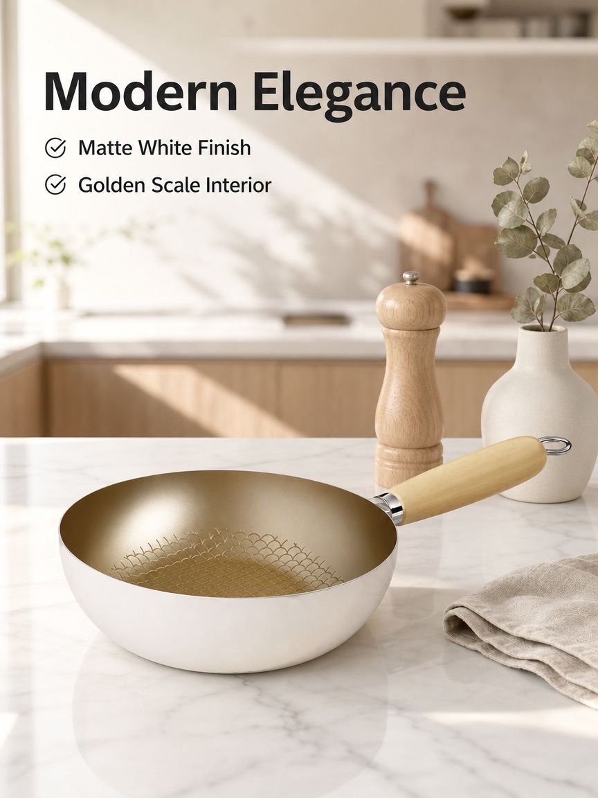 White Ceramic Non-Stick Skillet