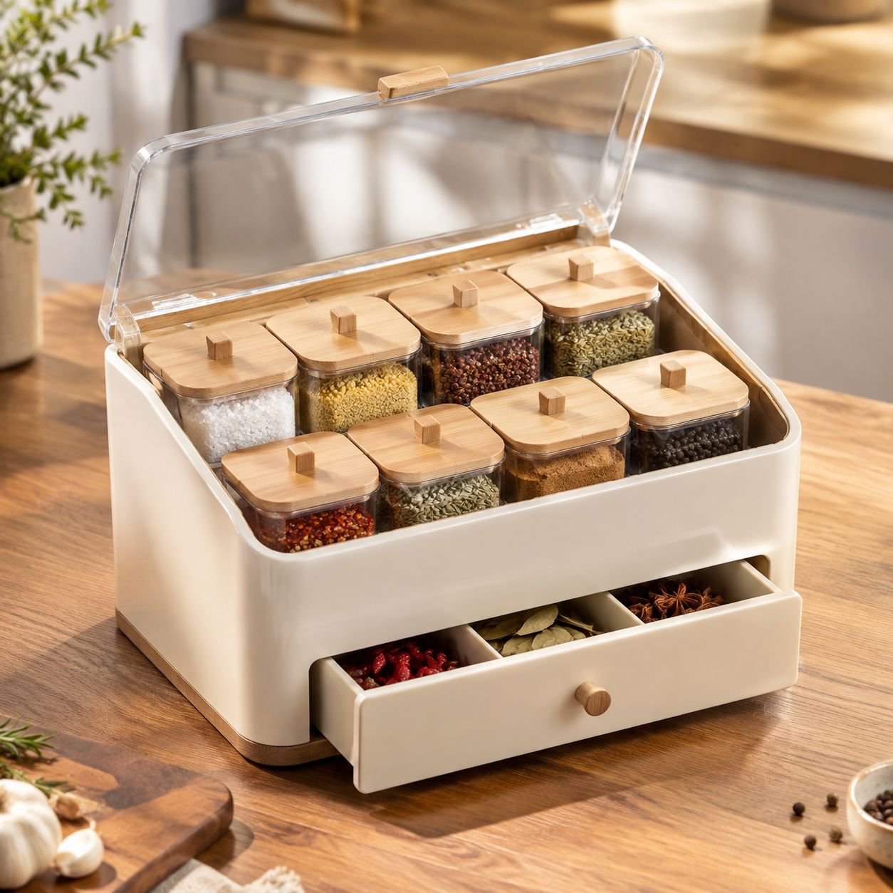 Caja de condimentos para cocina