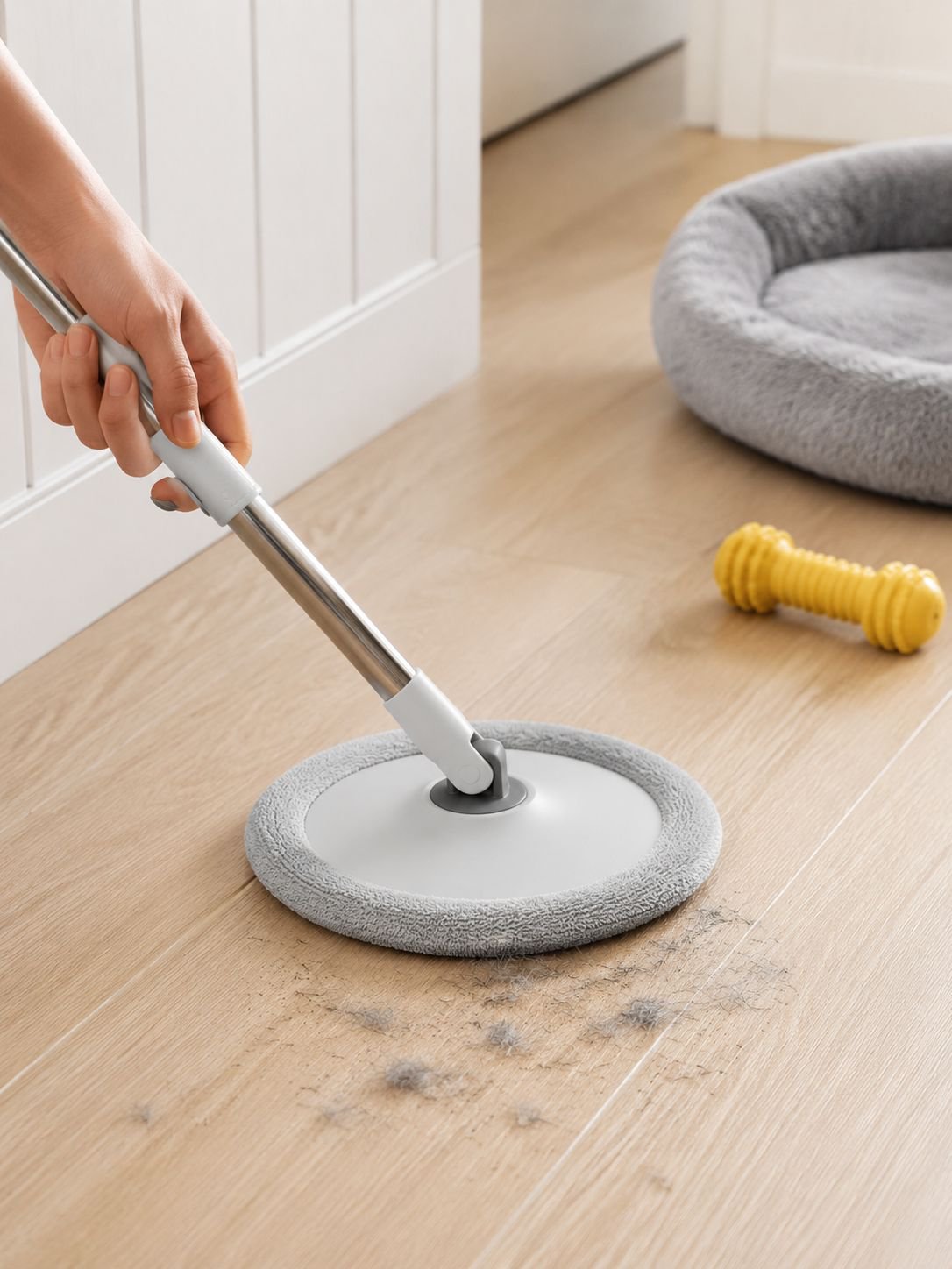 Suction plate mop design for deep cleaning