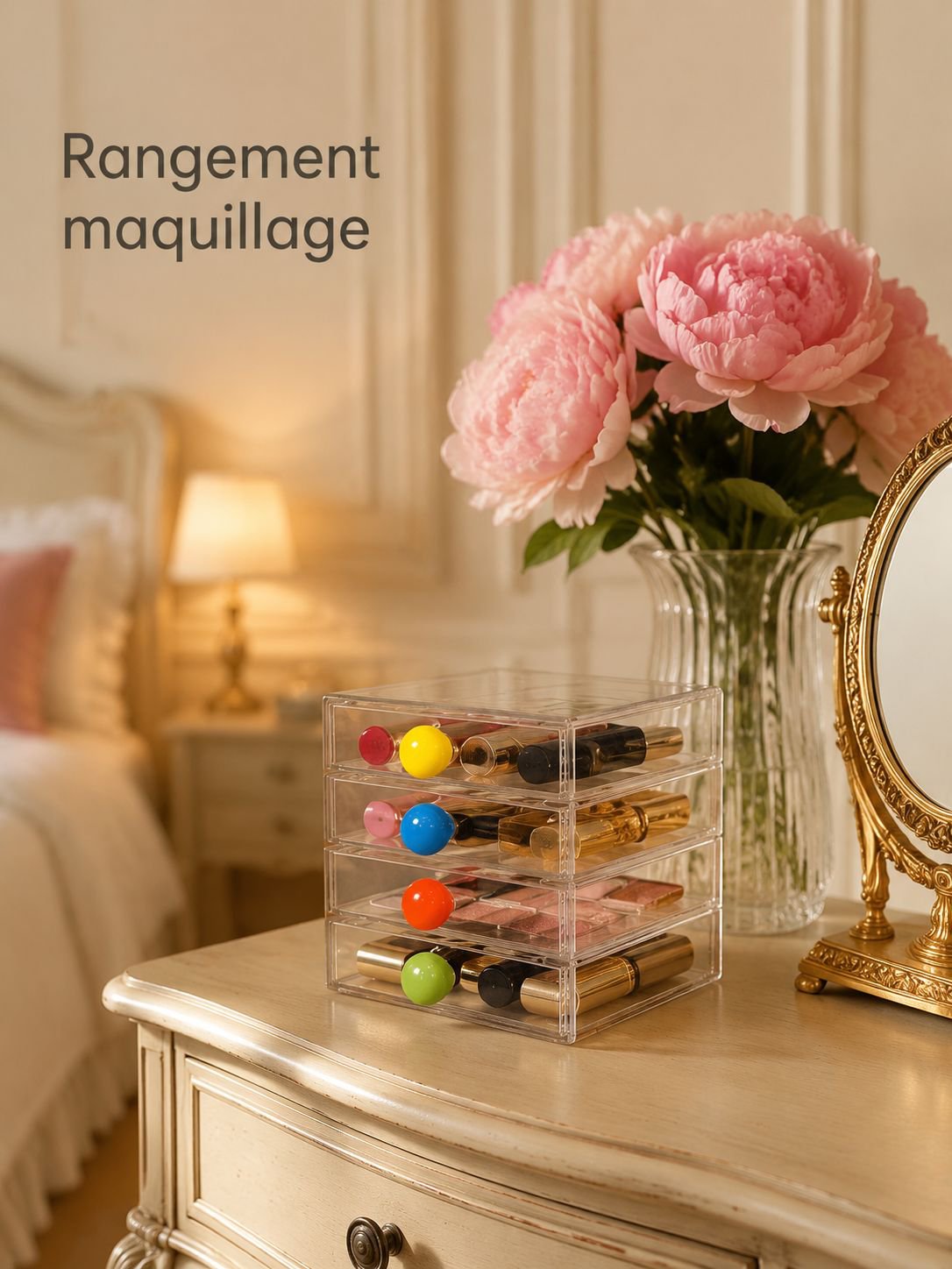 Boîte de rangement de bureau à tiroirs, multi-couches