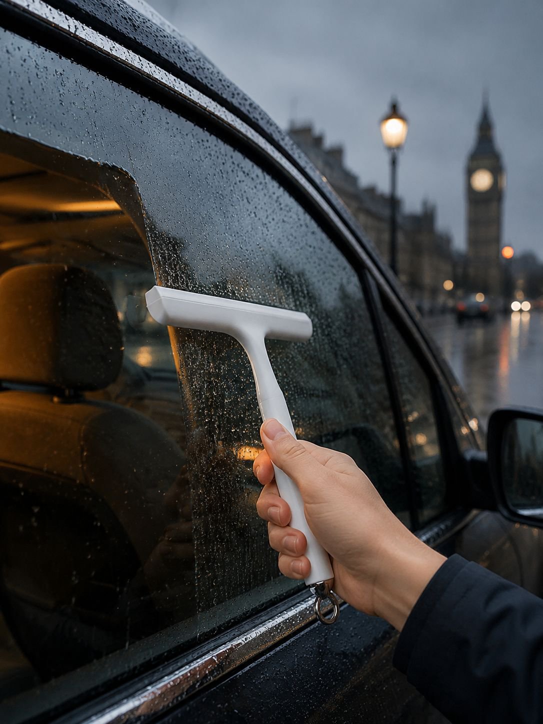 Easy to use plastic glass scraper for surfaces