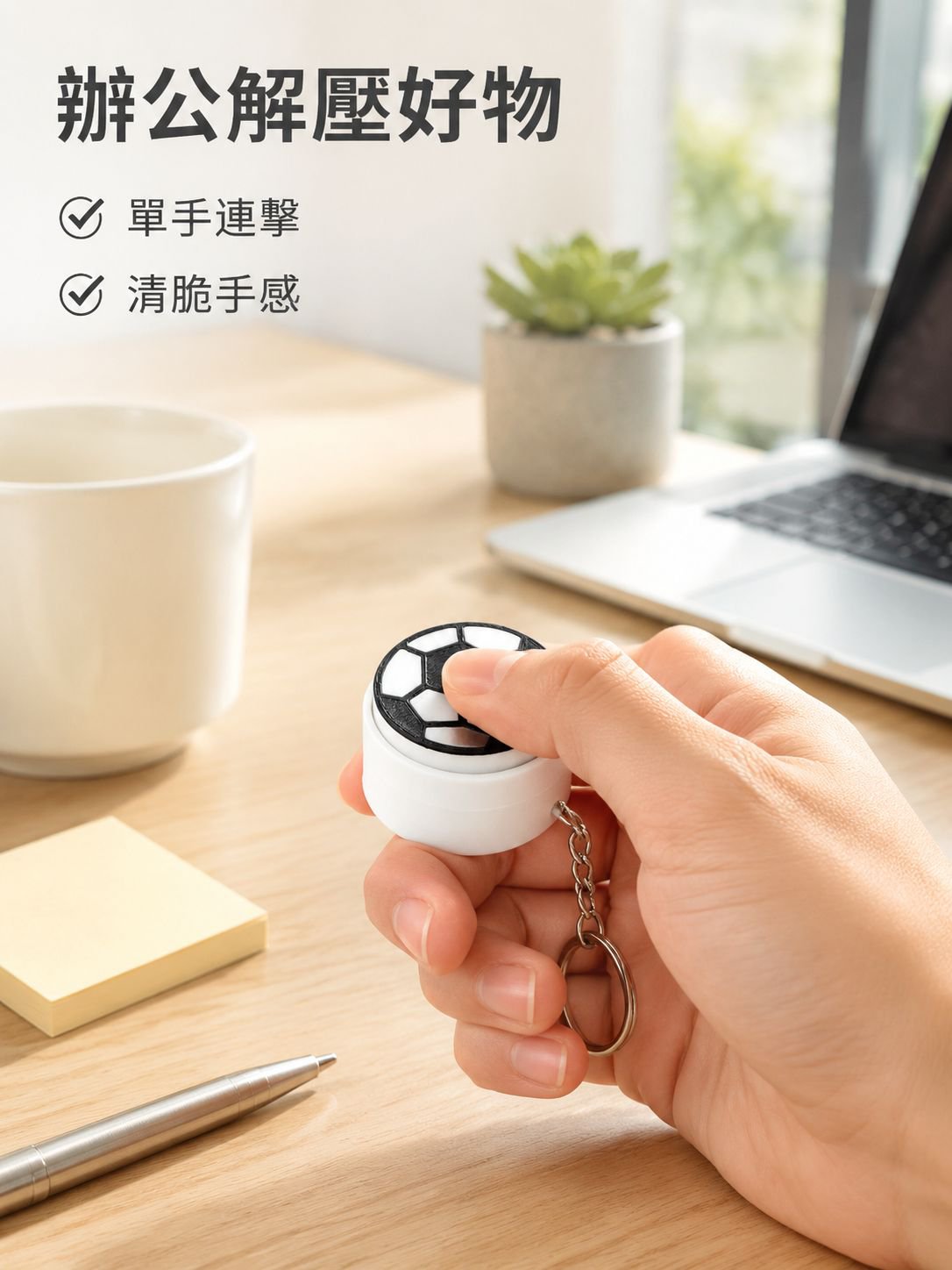 3D列印按壓減壓按鈕鑰匙扣球玩具掛件