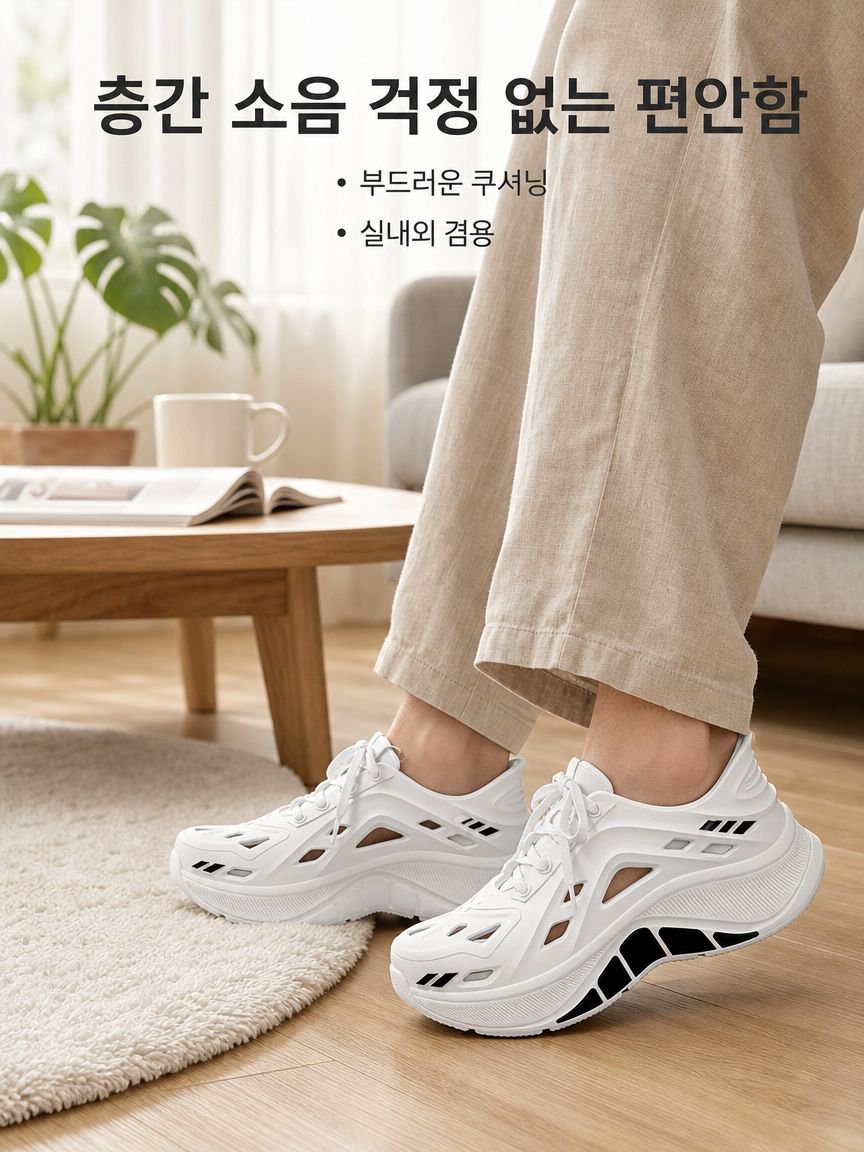 미끄럼방지 에어워시 남성용 여름 통굽 아웃도어 무취 무음 샌들