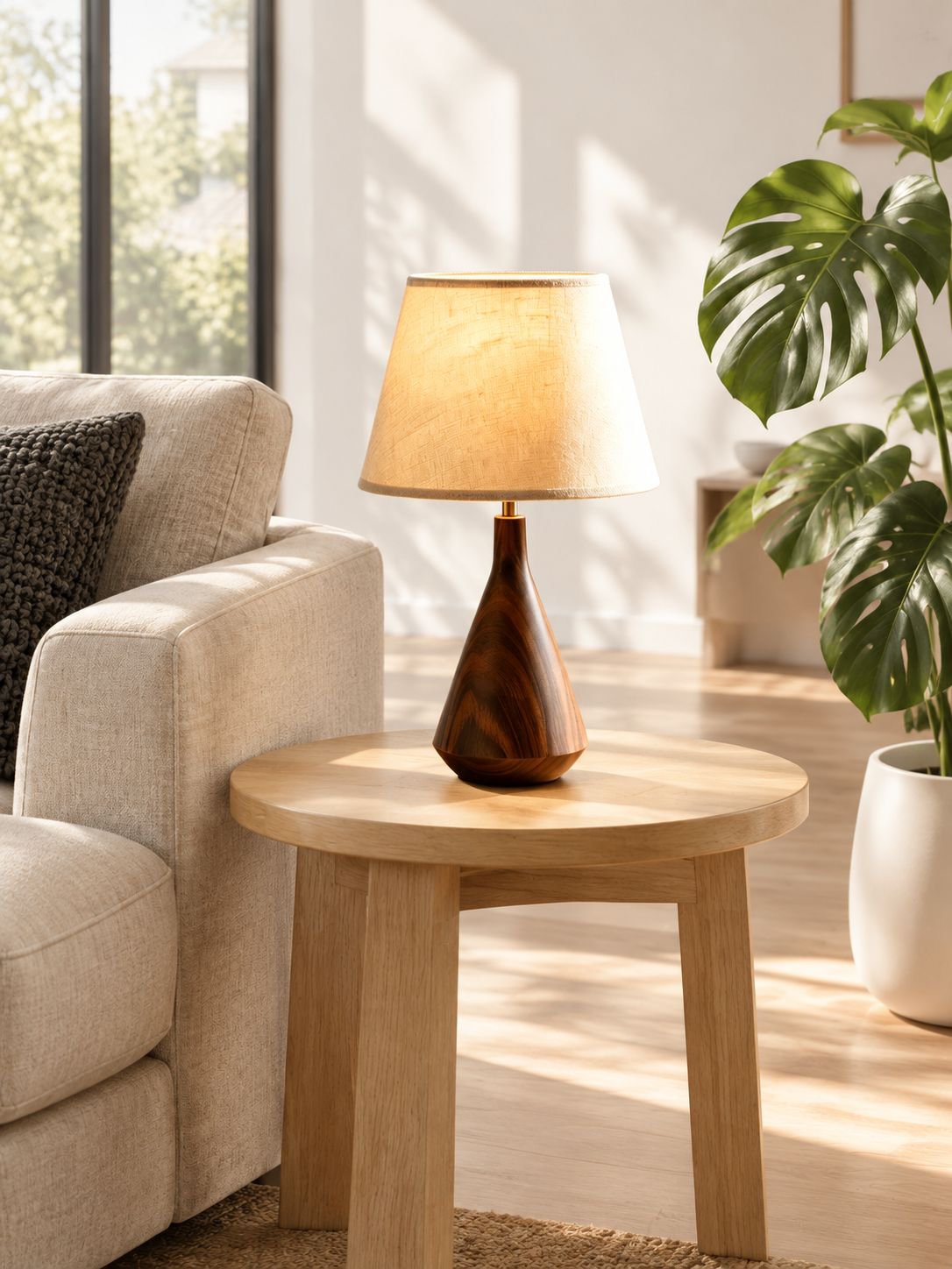 Wabi-Sabi Lampe als stilvolle Schlafzimmerdekoration