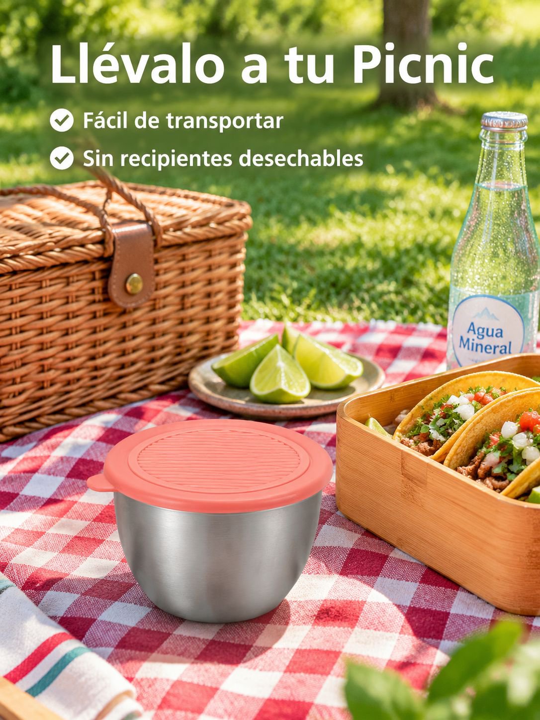 Caja de acero inoxidable para salsas para mojar