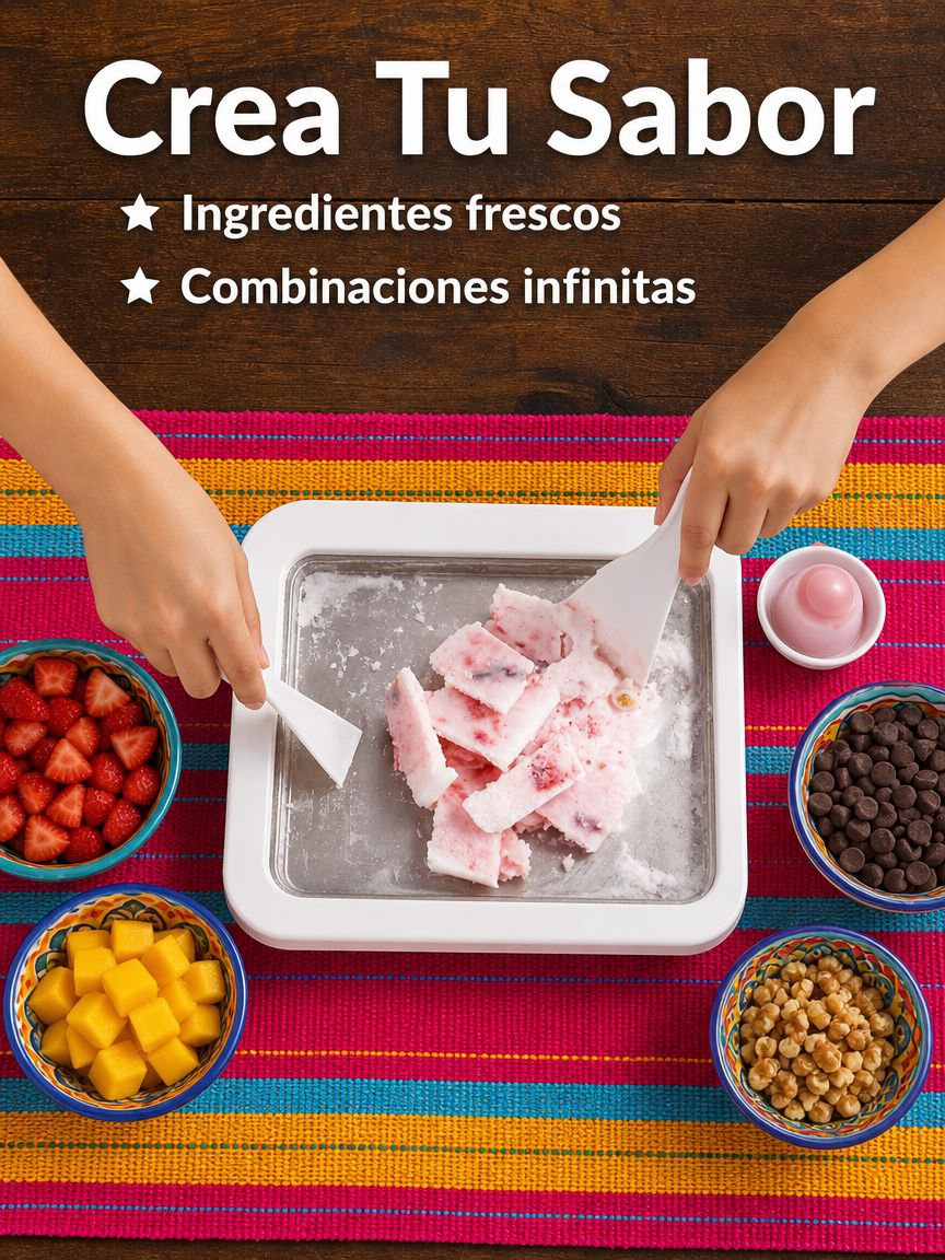 Máquina portátil pequeña para helado frito