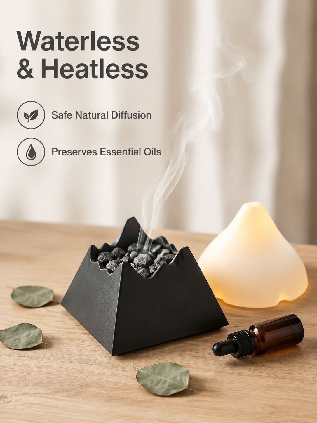 Desktop aromatherapy lamp diffuser stone, home decoration, long-lasting fragrance night light
