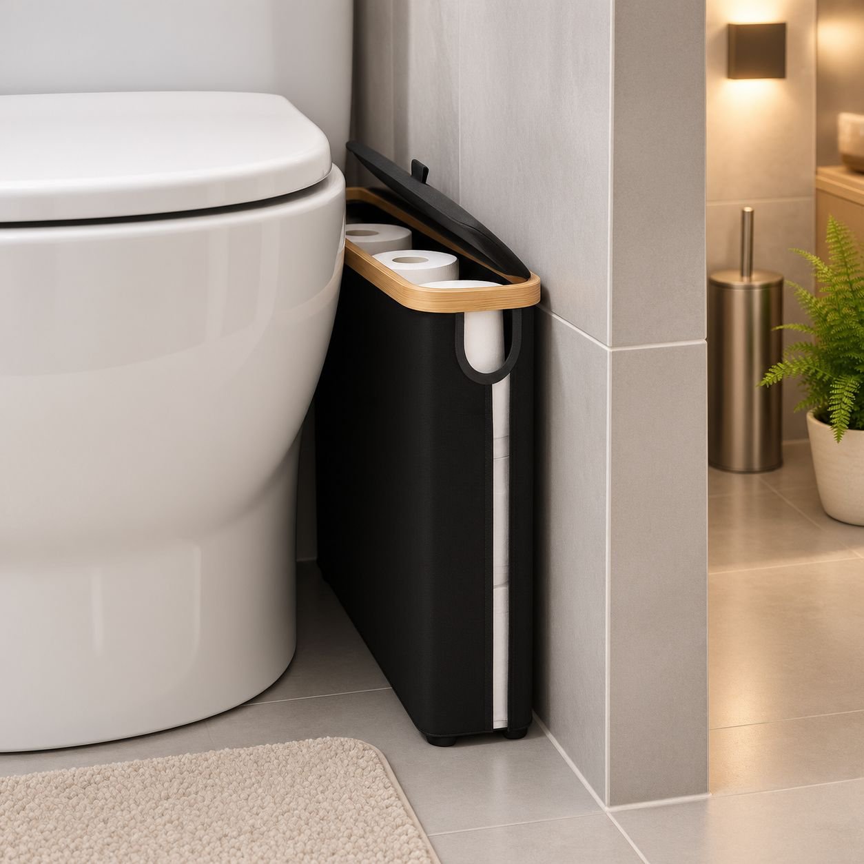Cesta de almacenamiento de papel higiénico para baño Caja de almacenamiento de papel higiénico Estan