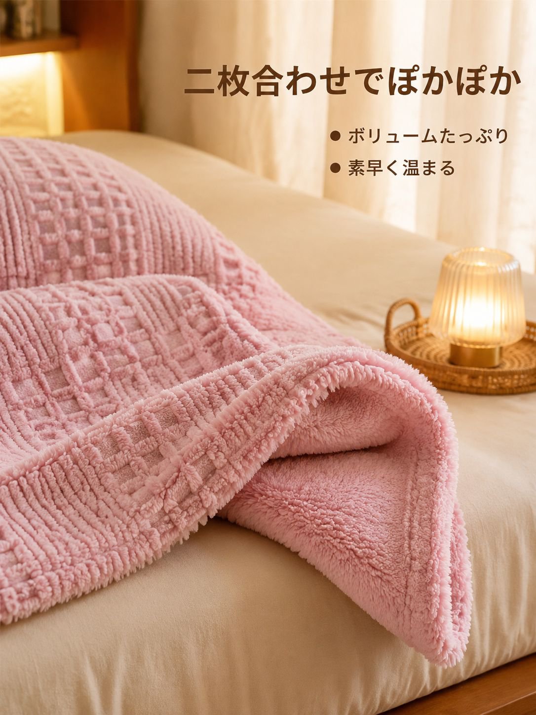 冬用厚手フリースブランケット