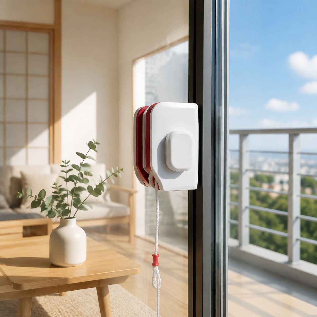 マグネット両面窓クリーナー 家庭用ガラスブラシ 高層窓専用