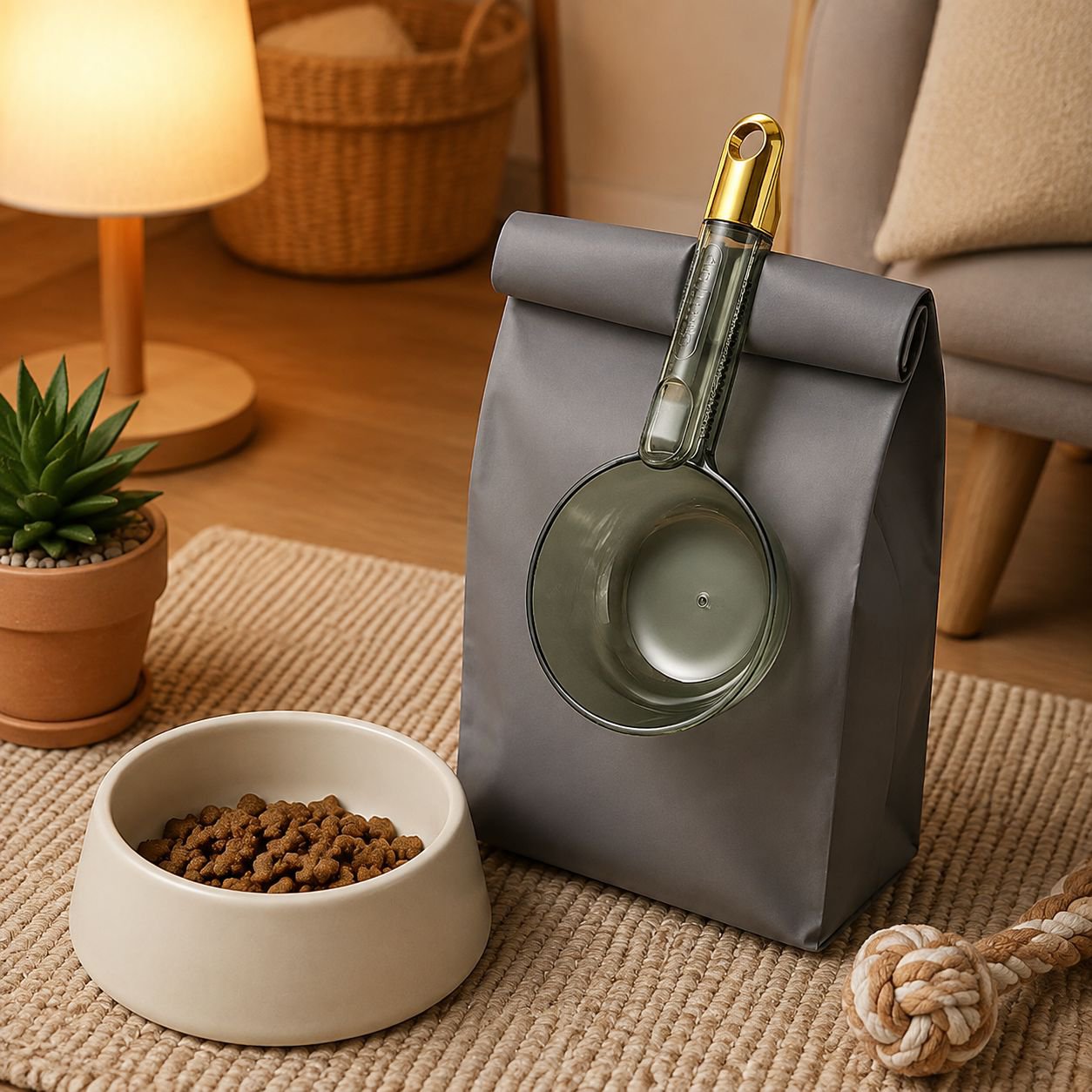 Kitchen Multifunctional Rice Scoop with Sealing Clip for Grains