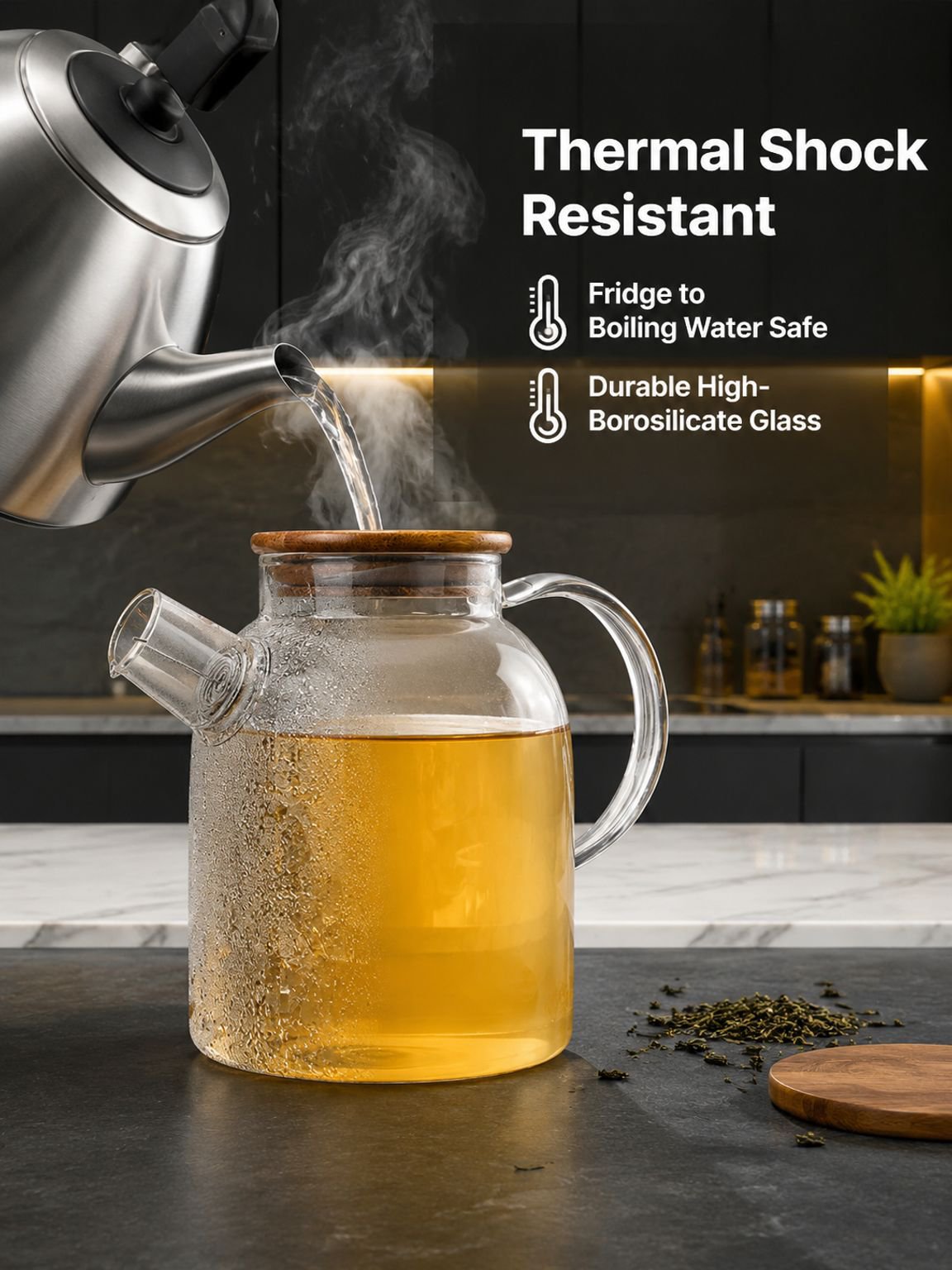 Thickened glass water bottle