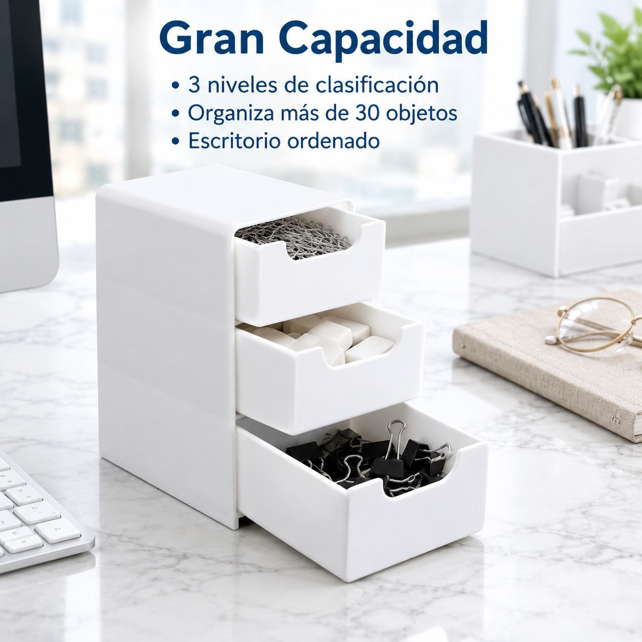 Caja de almacenamiento pequeña tipo cajón para escritorio