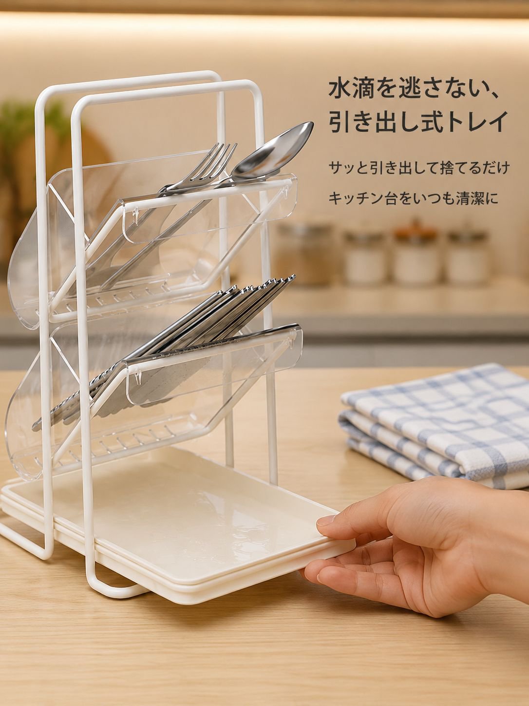 多層キッチン用箸収納ボックス