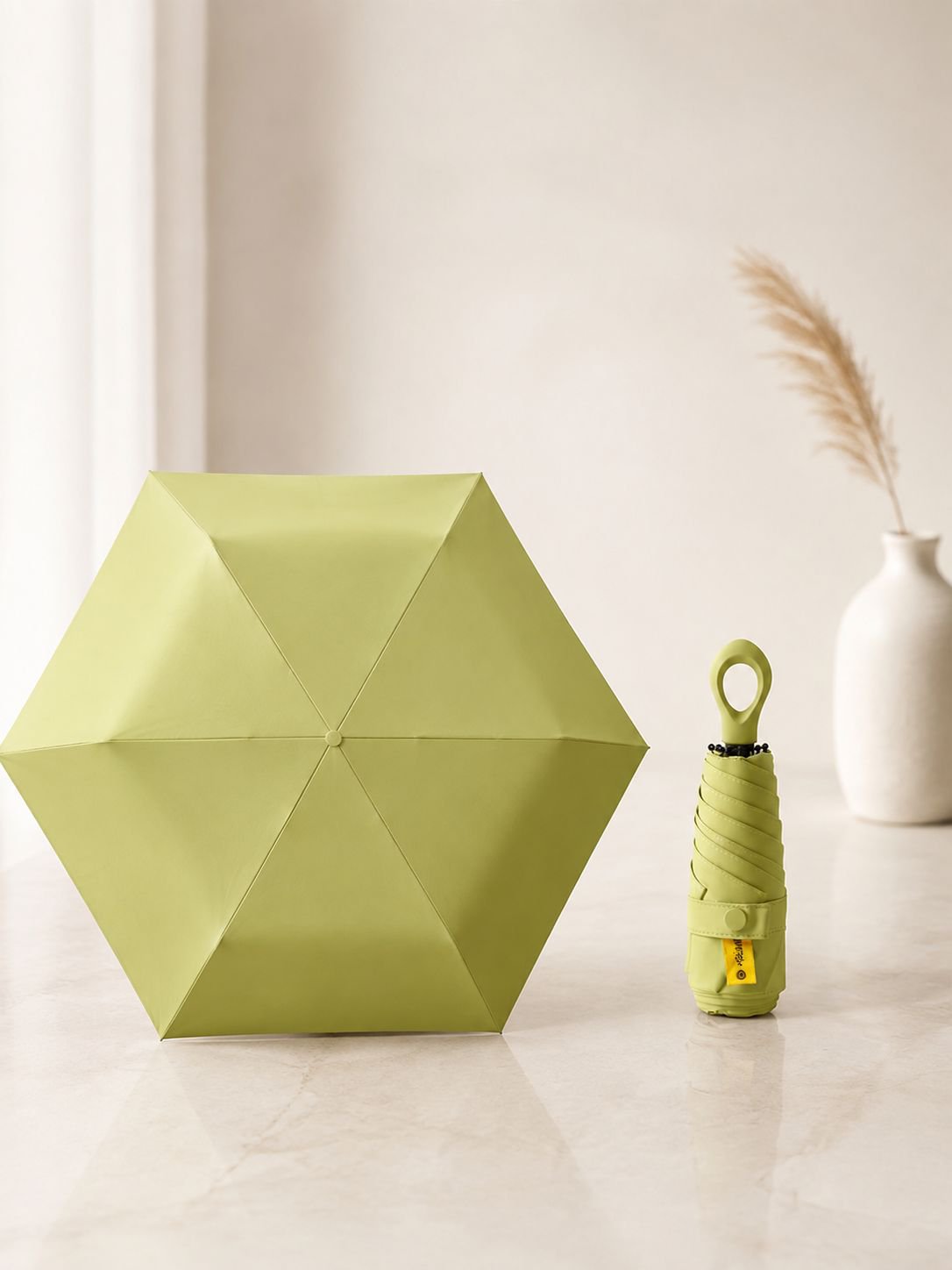 Ultra-Light Folding Mini Umbrella with Finger-Ring Handle