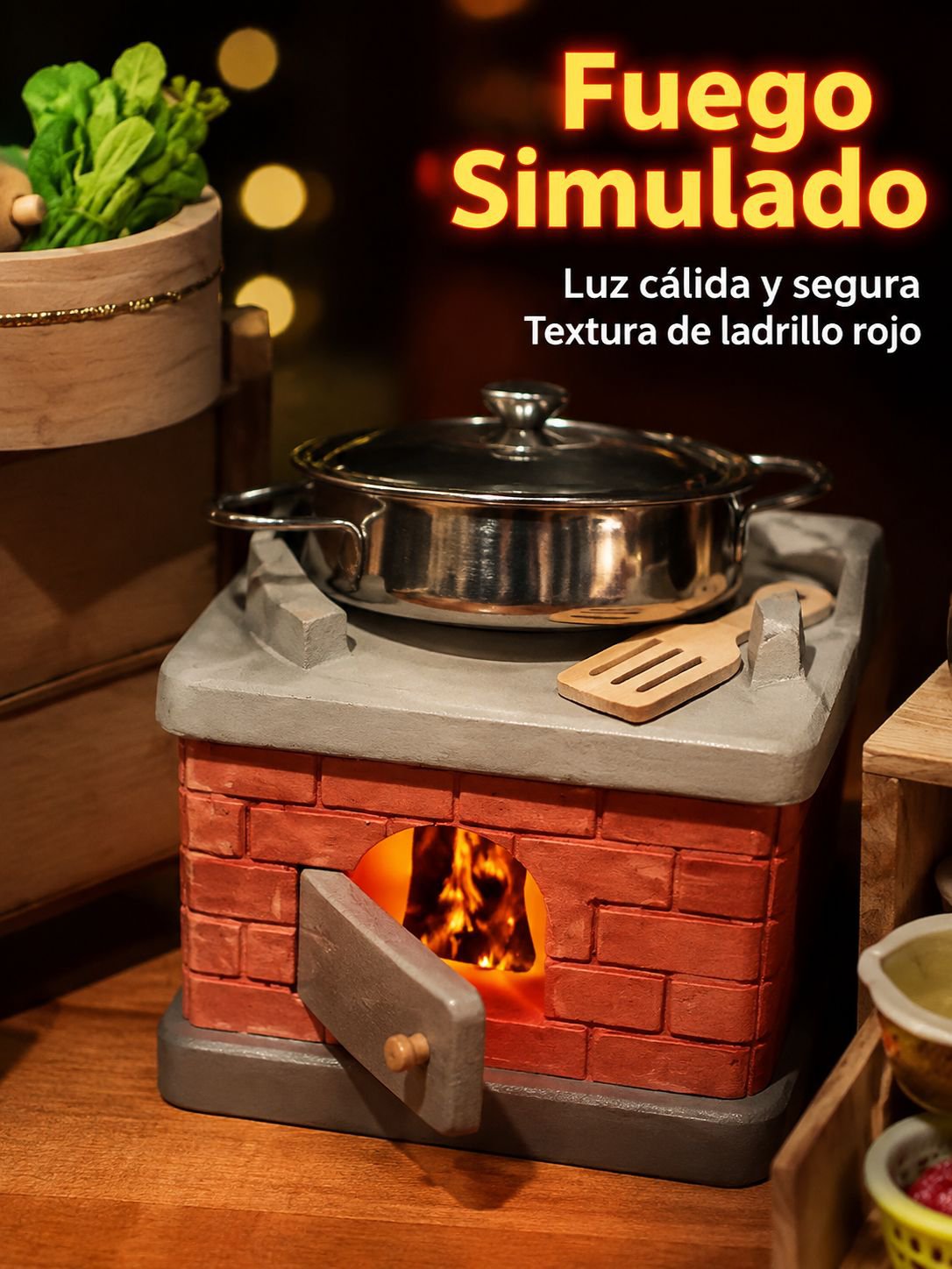 Set de cocina de madera para niños