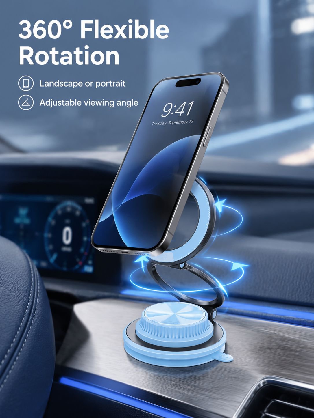 Ultra-thin Car Mount Suction Phone Holder