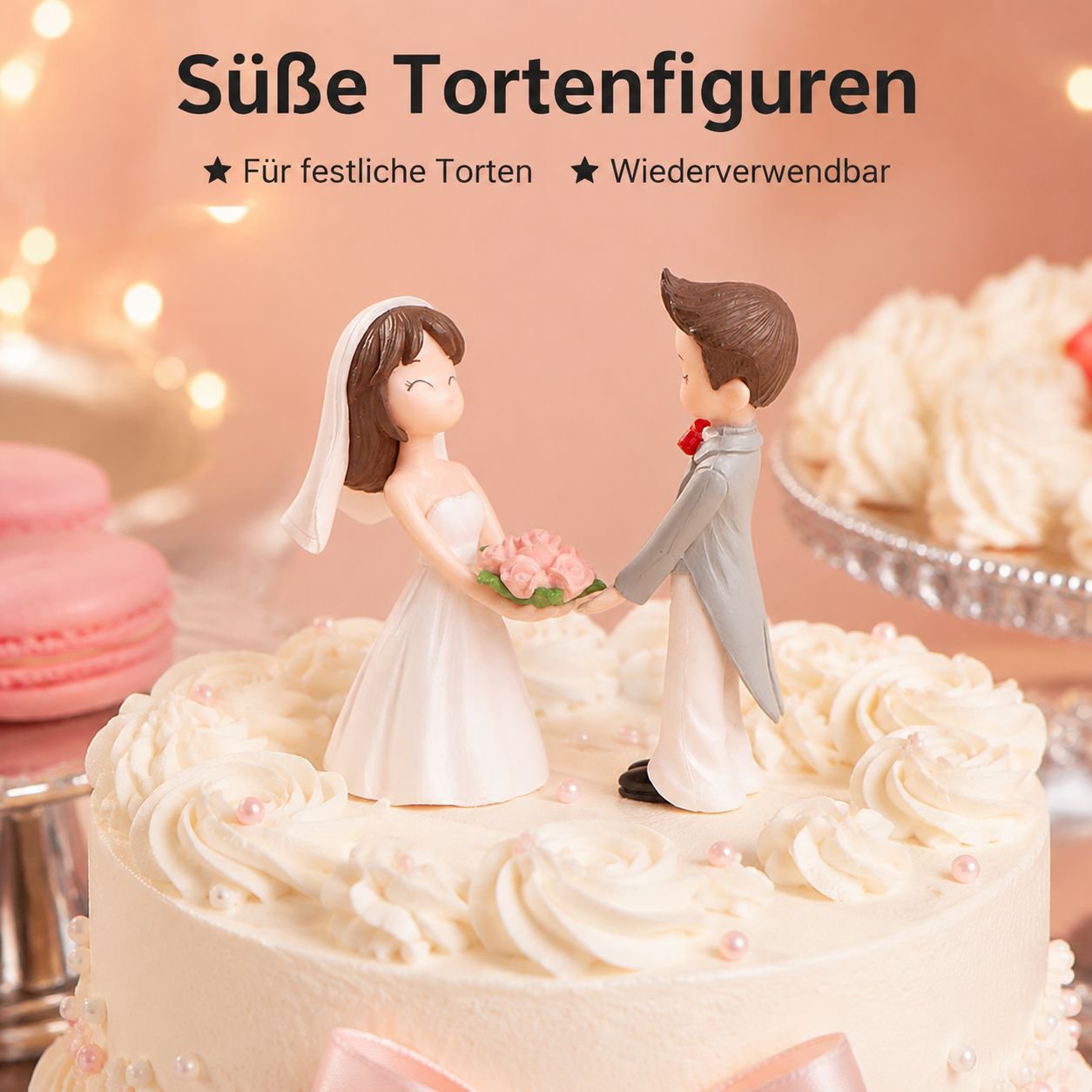 Miniaturfiguren fuer Mikro-Landschaften, Blumenstraeusse und Tortendekoration