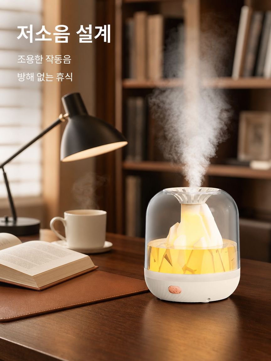 대용량 화산 모양 가습기