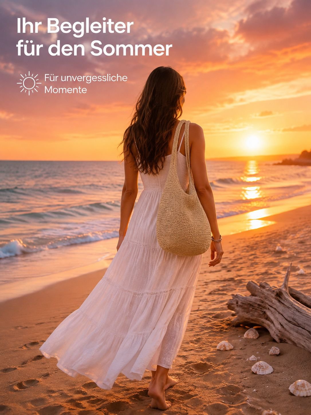 Stilvolle gehäkelte Tasche für den Sommer
