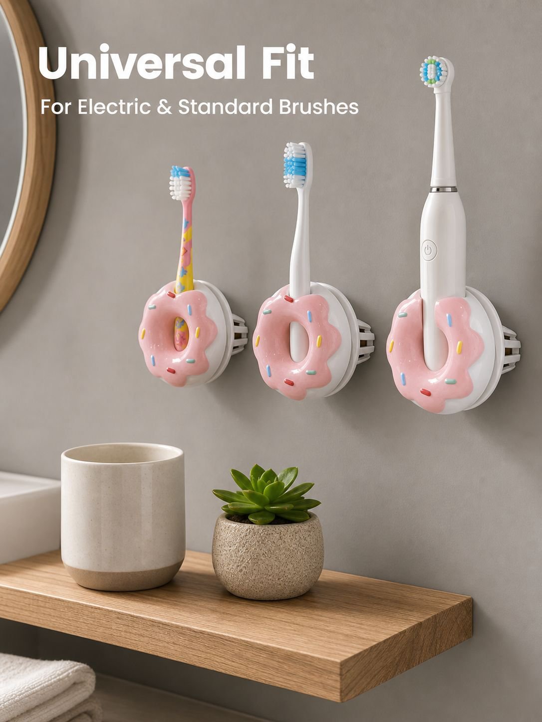 Donut Toothbrush Holder Organizer