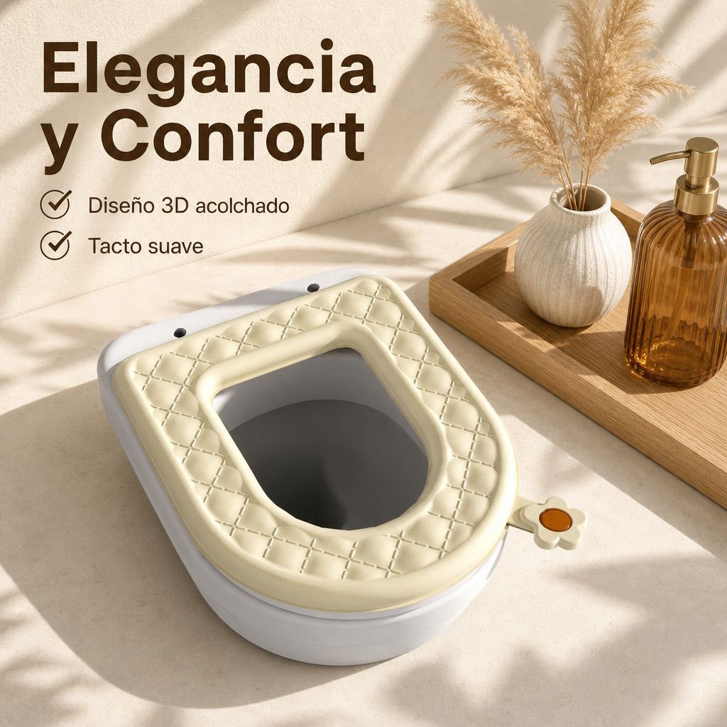Cojín de inodoro aromático, grueso, impermeable, lavable, con mango, apto para todo el año