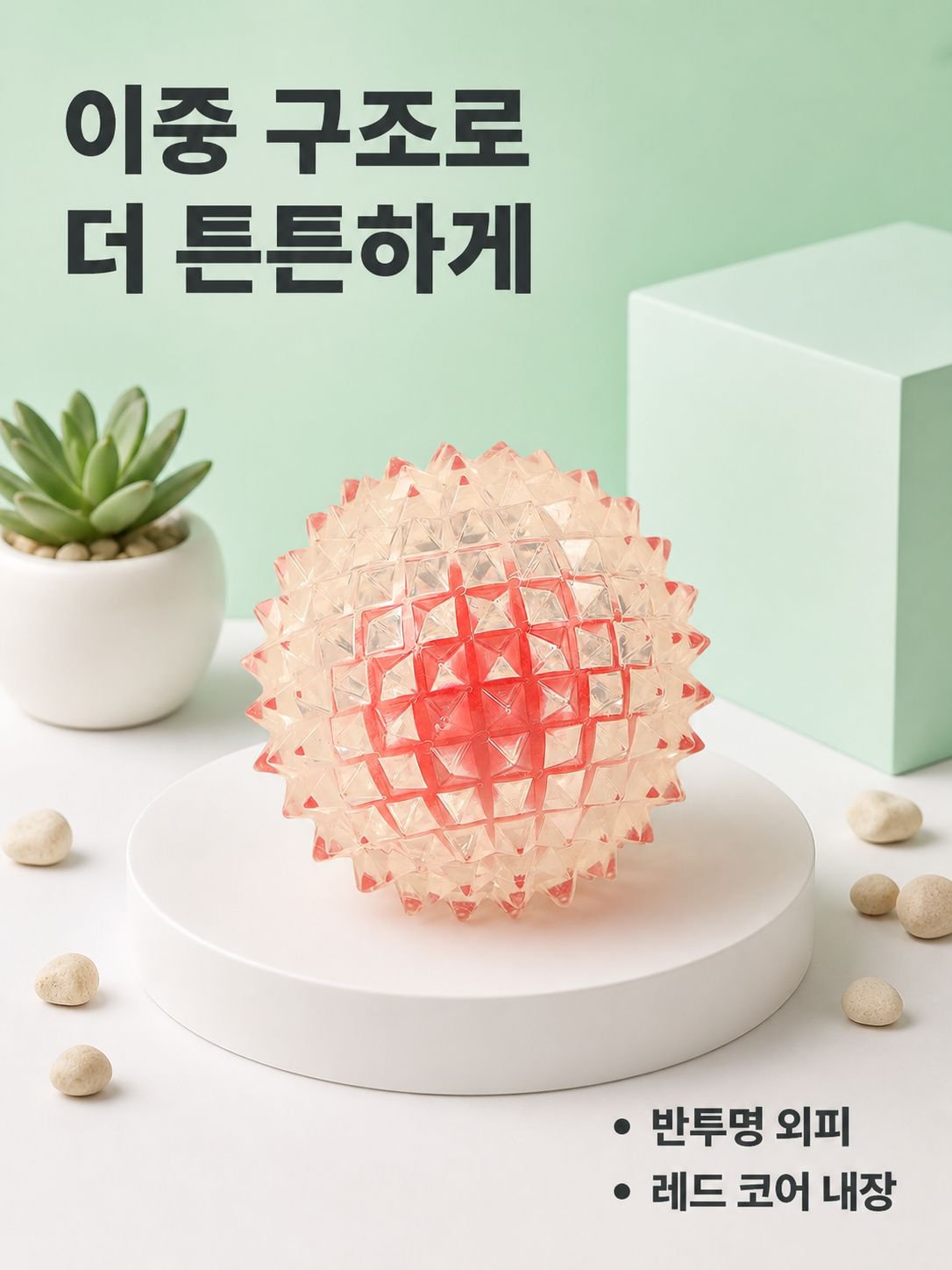 중대형견용 튼튼한 탄성 스파이크 볼 장난감