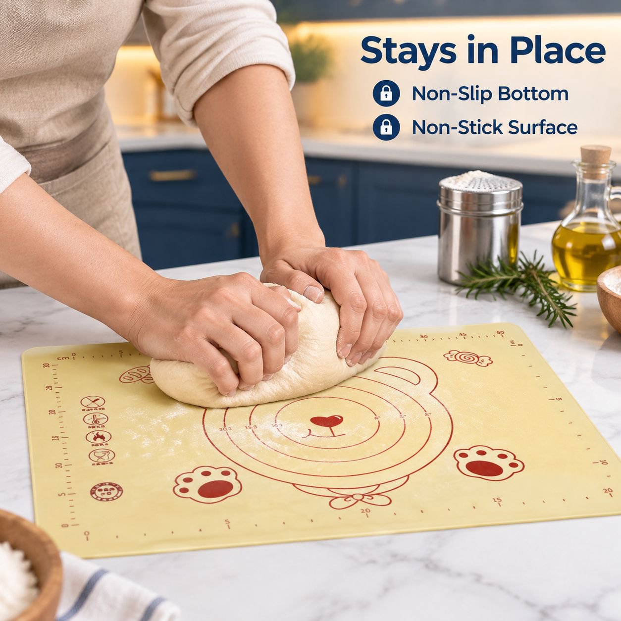 Multipurpose Heat-resistant Kneading Mat for Home Baking