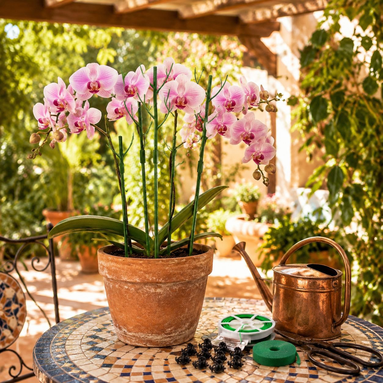 Juego de varillas de soporte para orquídeas de exterior