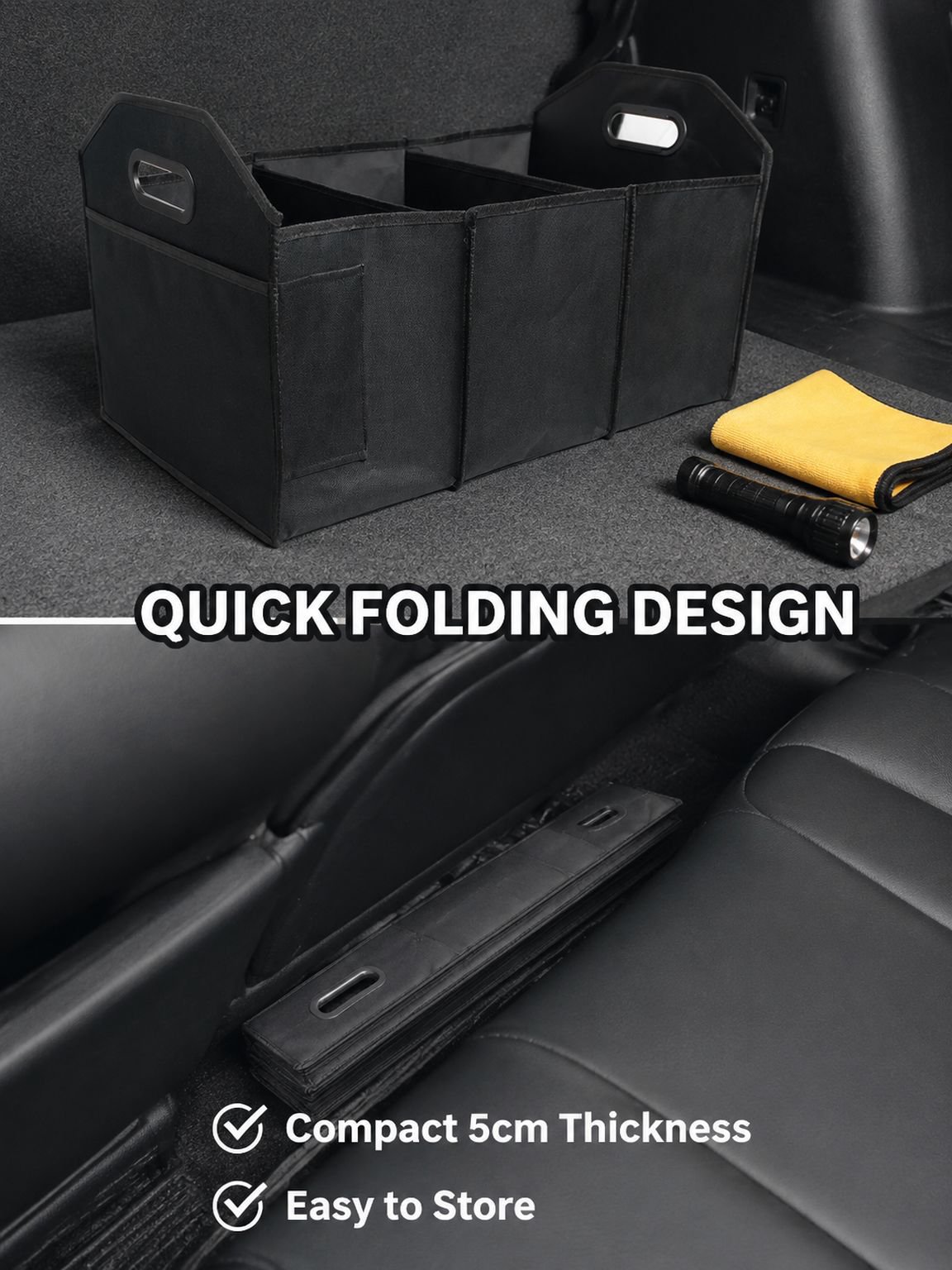 Foldable Oxford cloth car storage box