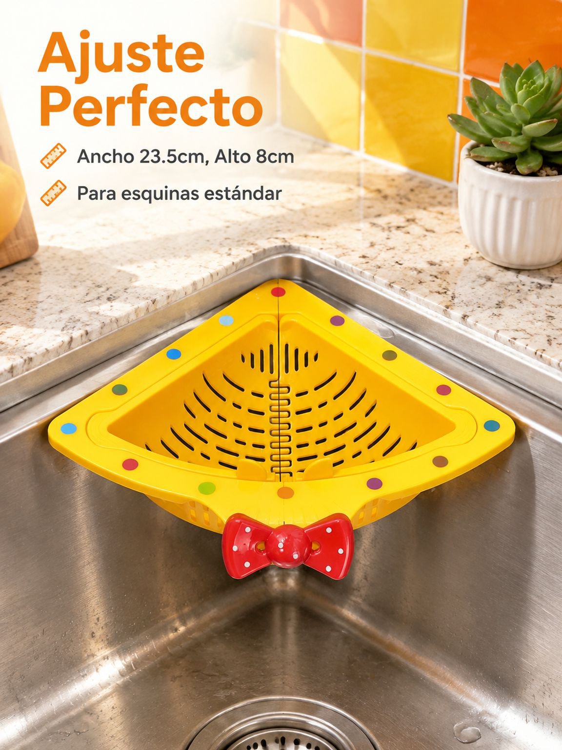 Canasta colgante de malla triangular para drenaje doméstico