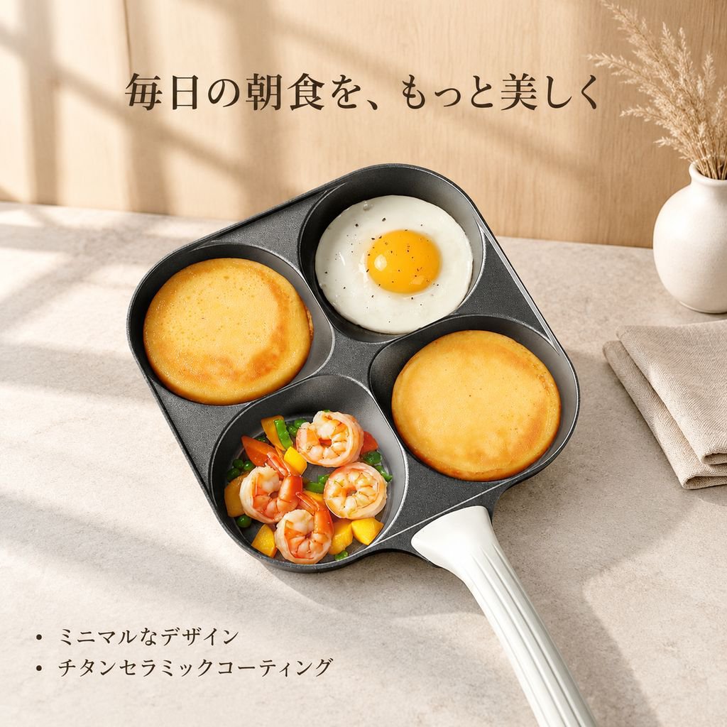 多機能チタンセラミック朝食鍋